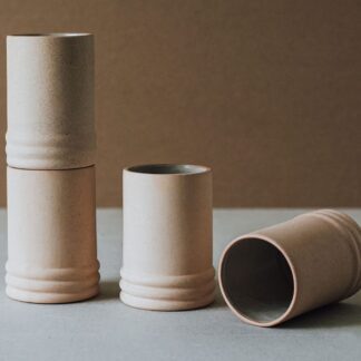 SET VASOS ROLLO CLARO (4 PZAS)