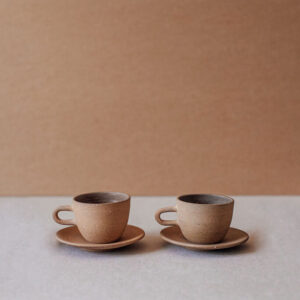 TAZA ESPRESSO TERRACOTA + PLATO (2 PZS) - imagen 2