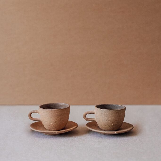 TAZA ESPRESSO TERRACOTA + PLATO (2 PZS) - Imagen 2